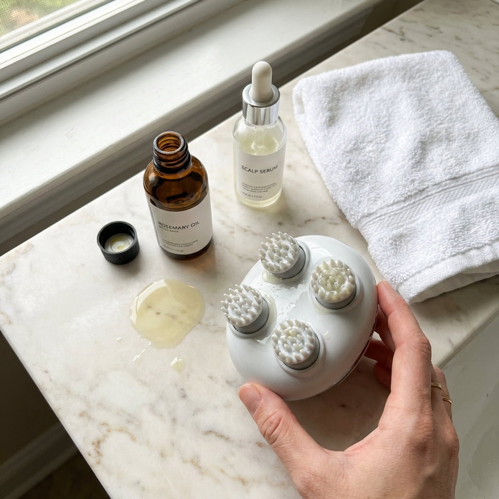 Scalp massager oils infographic